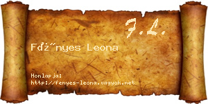 Fényes Leona névjegykártya